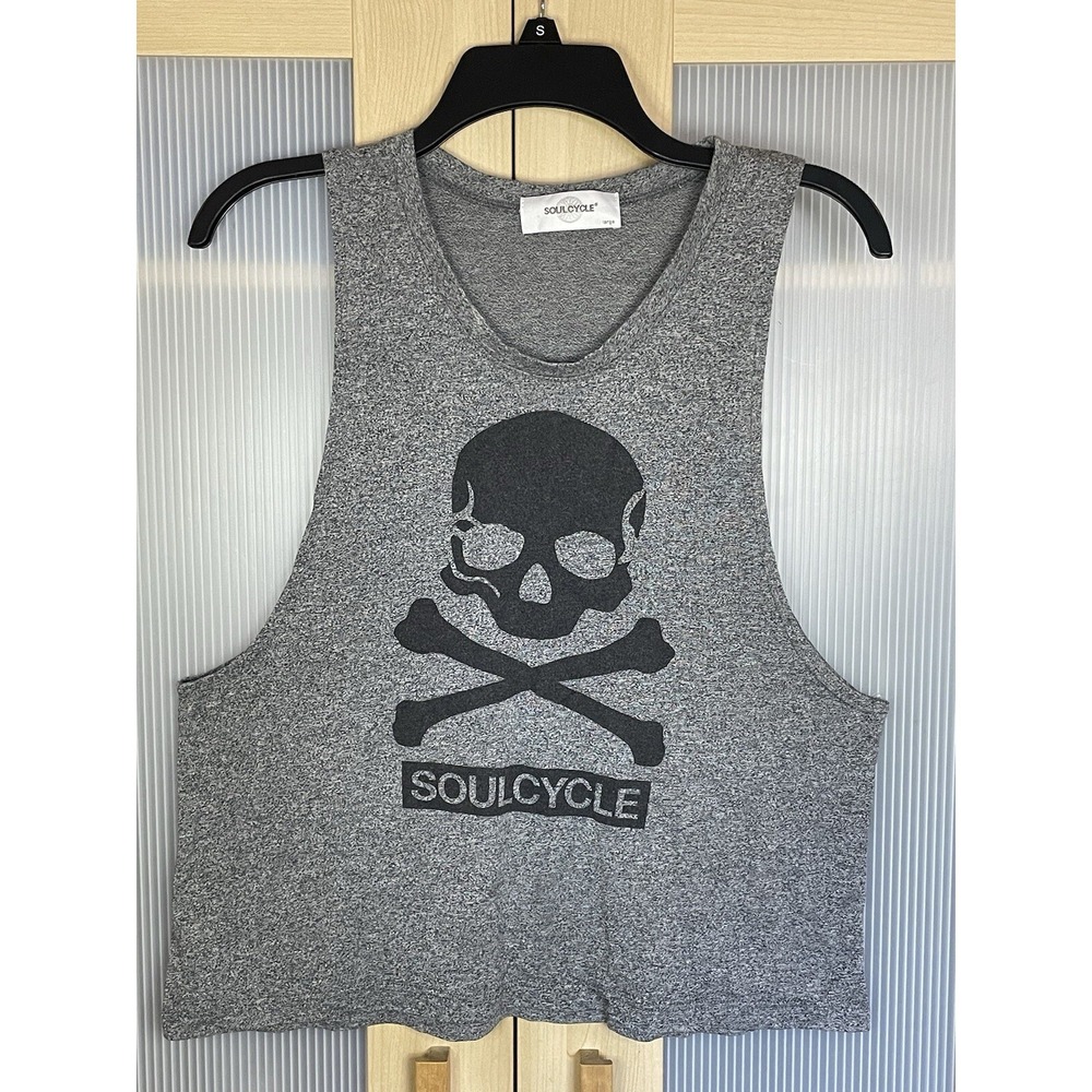 Soul Cycle Skull Racerback Tank Top Sz M Medium Muscle Tee Gym Running Sport